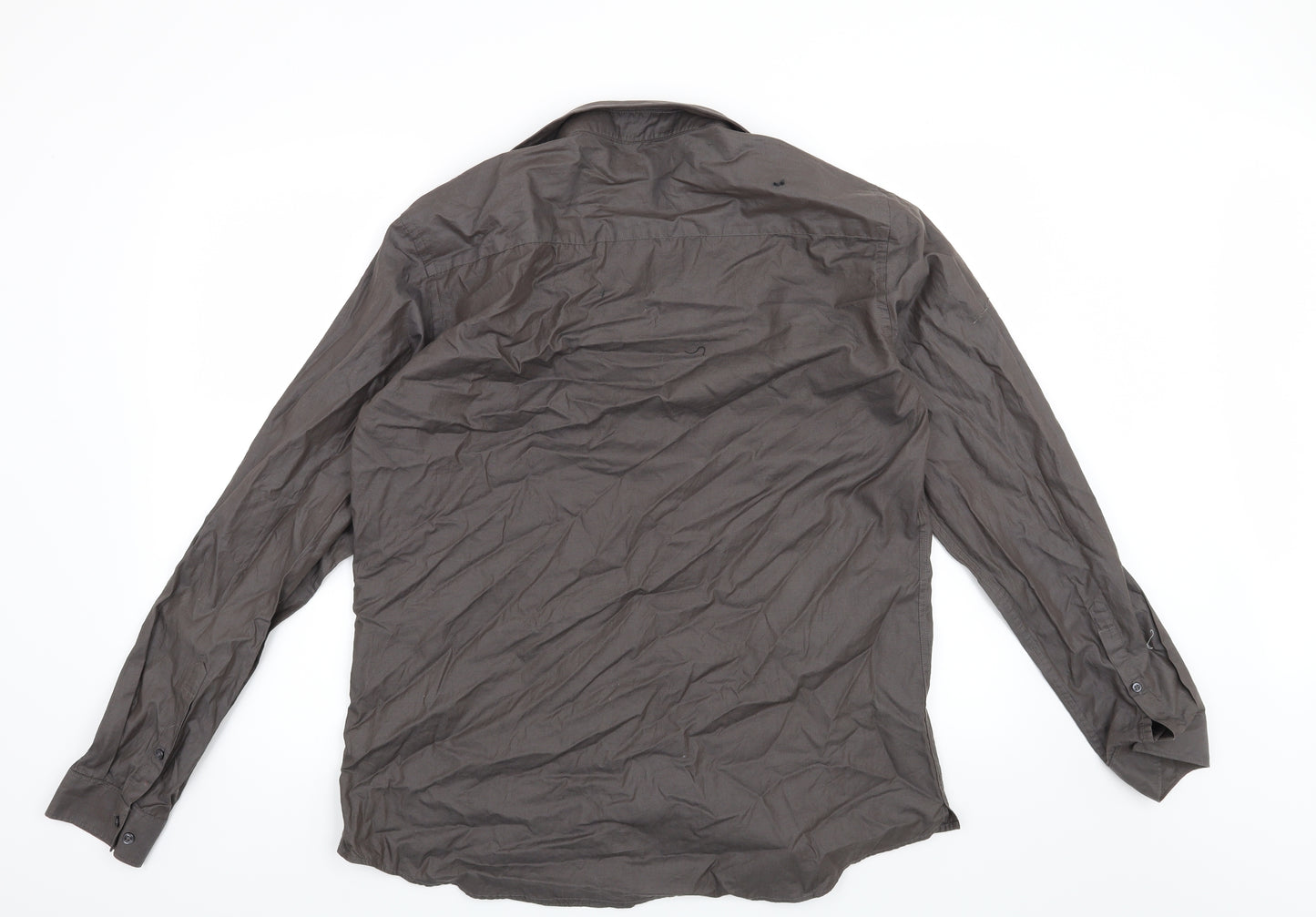 NEXT Mens Grey    Button-Up Size 17