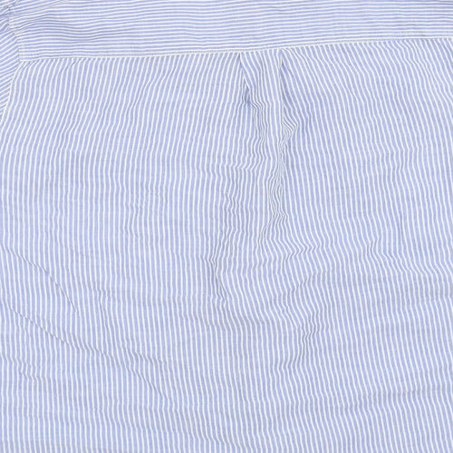 New Look Womens Blue Striped  Basic Button-Up Size 14