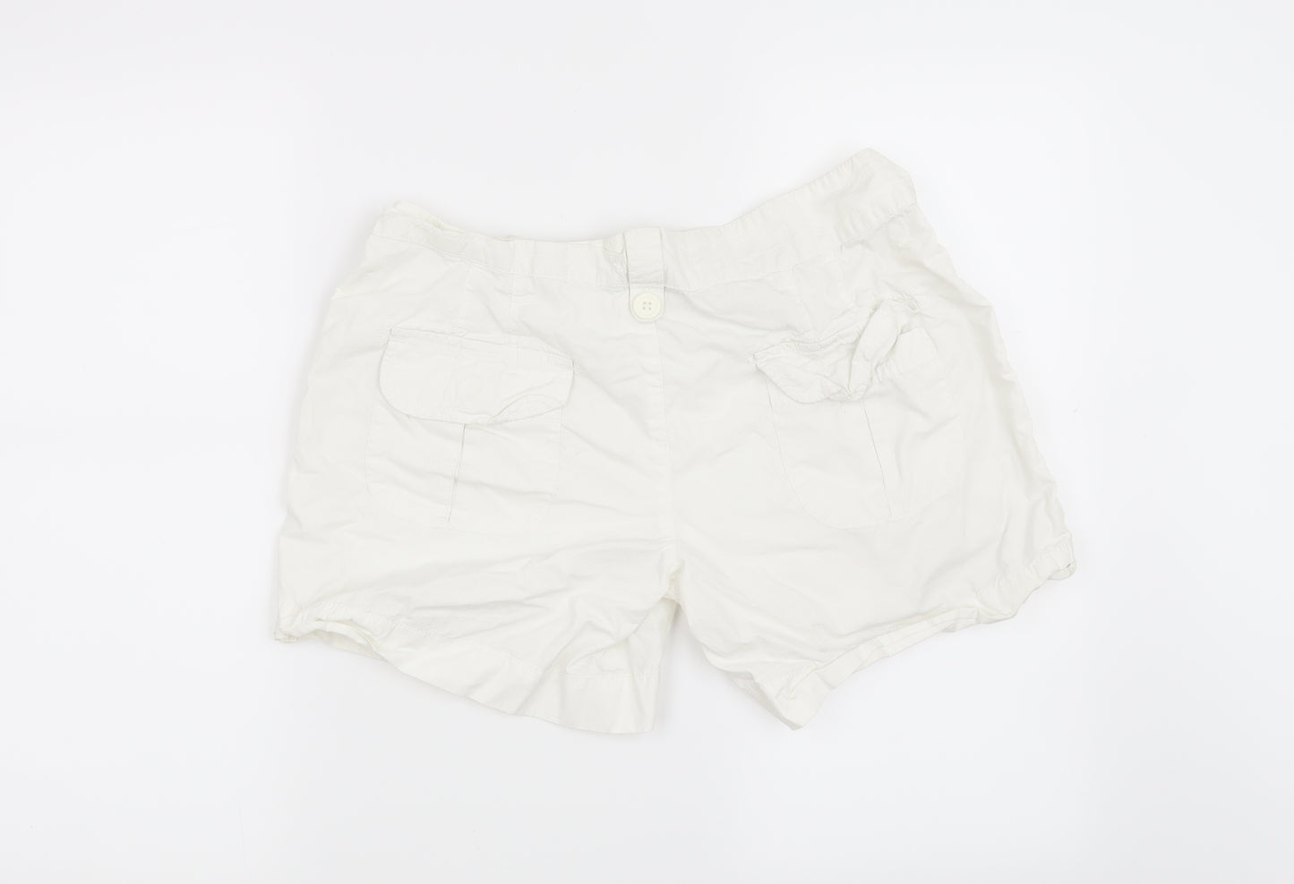 Papaya Womens White   Cargo Shorts Size 14