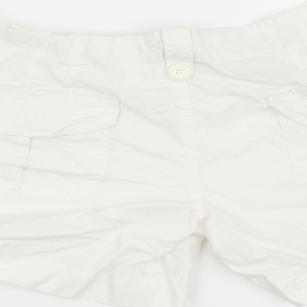 Papaya Womens White   Cargo Shorts Size 14