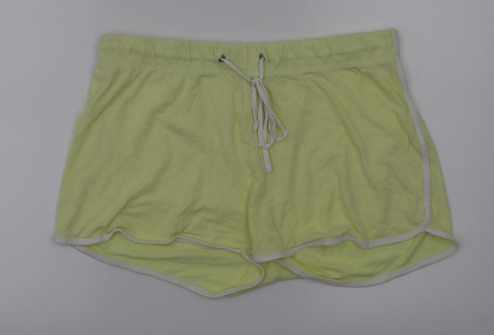 pep&co Womens Yellow Hot Pants Shorts Size 16