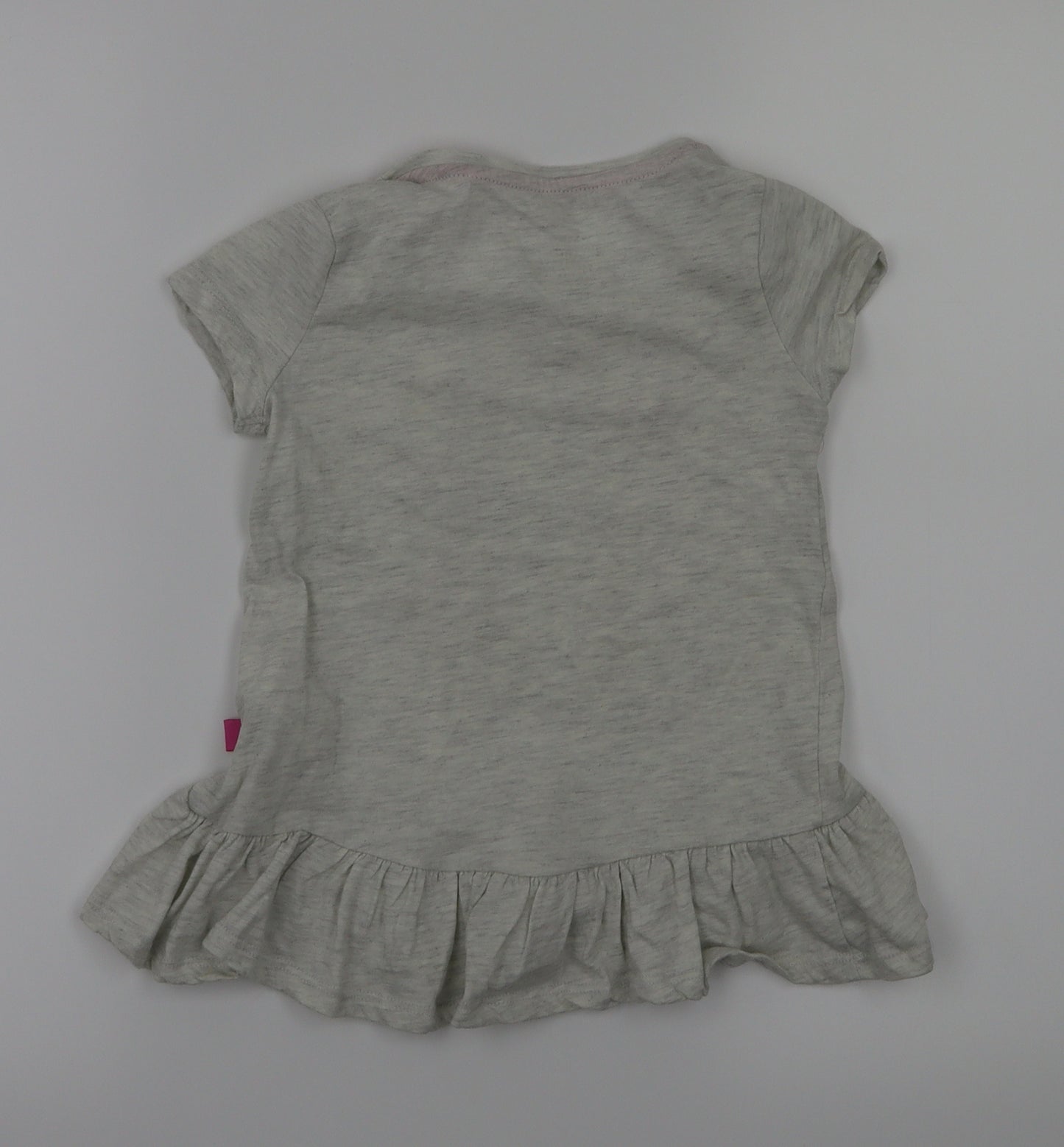gythia rowley  Girls Grey Animal Print  Basic T-Shirt Size 5-6 Years