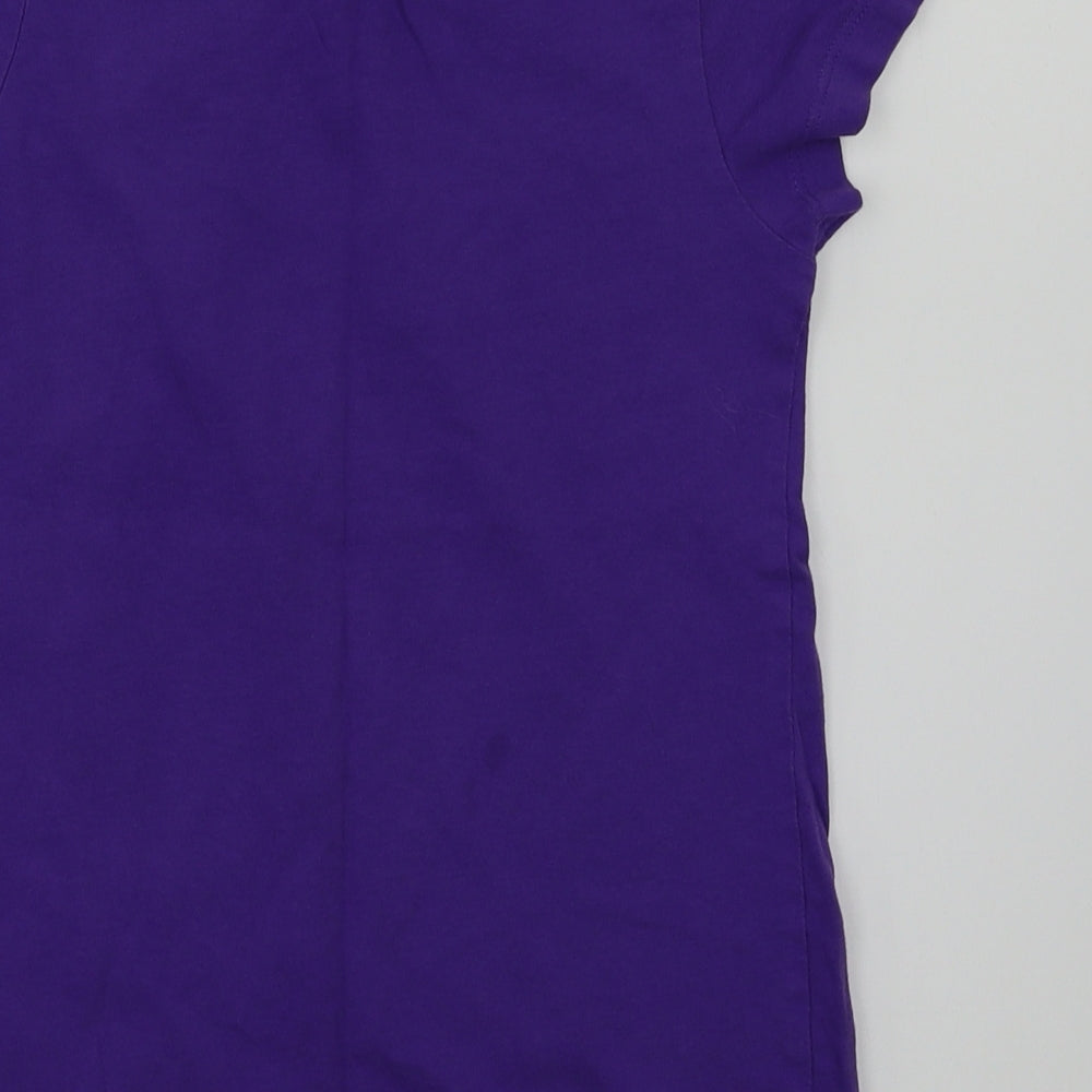 ice age  Girls Purple Animal Print  Basic T-Shirt Size 4-5 Years
