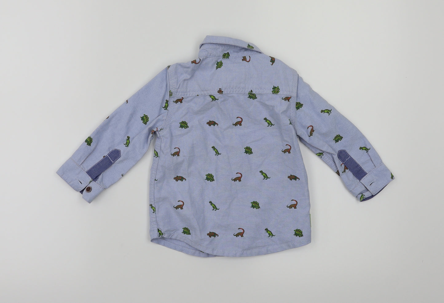 denim & co  Boys Blue Animal Print  Basic T-Shirt Size 12-18 Months
