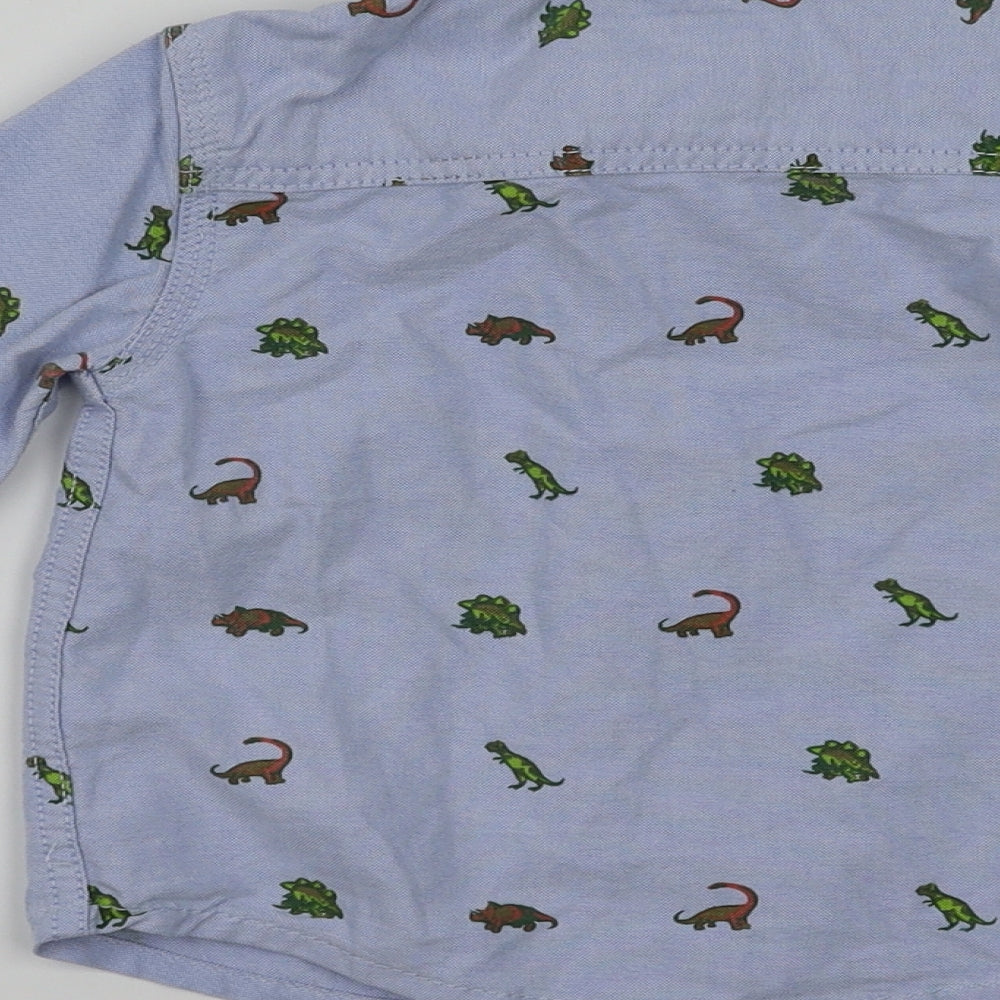 denim & co  Boys Blue Animal Print  Basic T-Shirt Size 12-18 Months