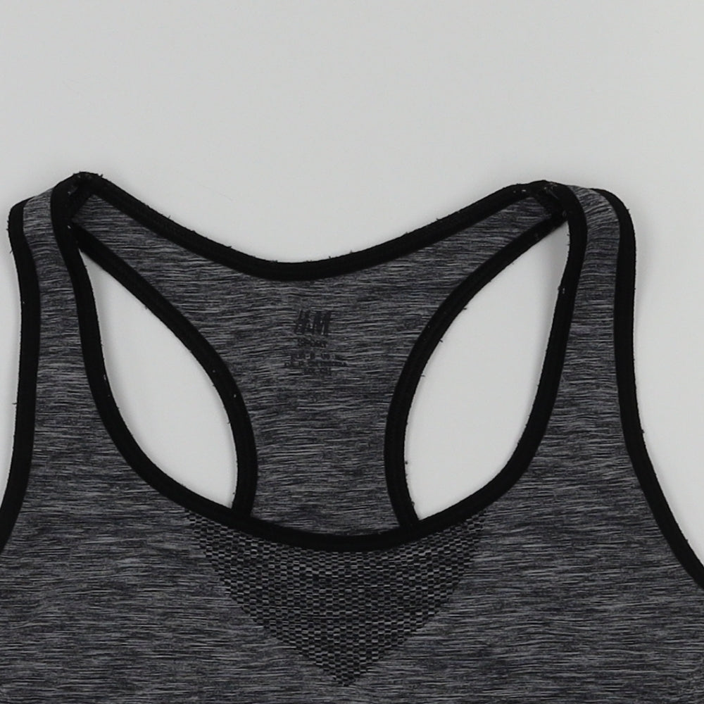 H&M Womens Grey   Basic T-Shirt Size 8
