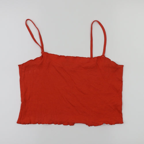 Topshop  Womens Red   Basic T-Shirt Size 16