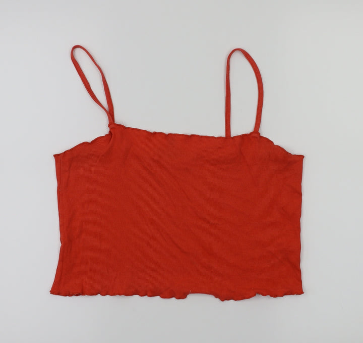 Topshop Womens Red Basic T-Shirt Size 16