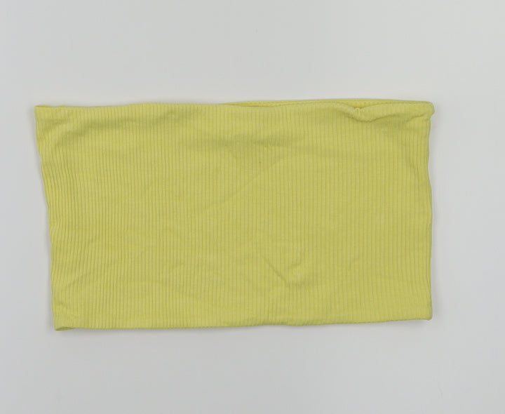 Topshop Womens Yellow Basic T-Shirt Size 12