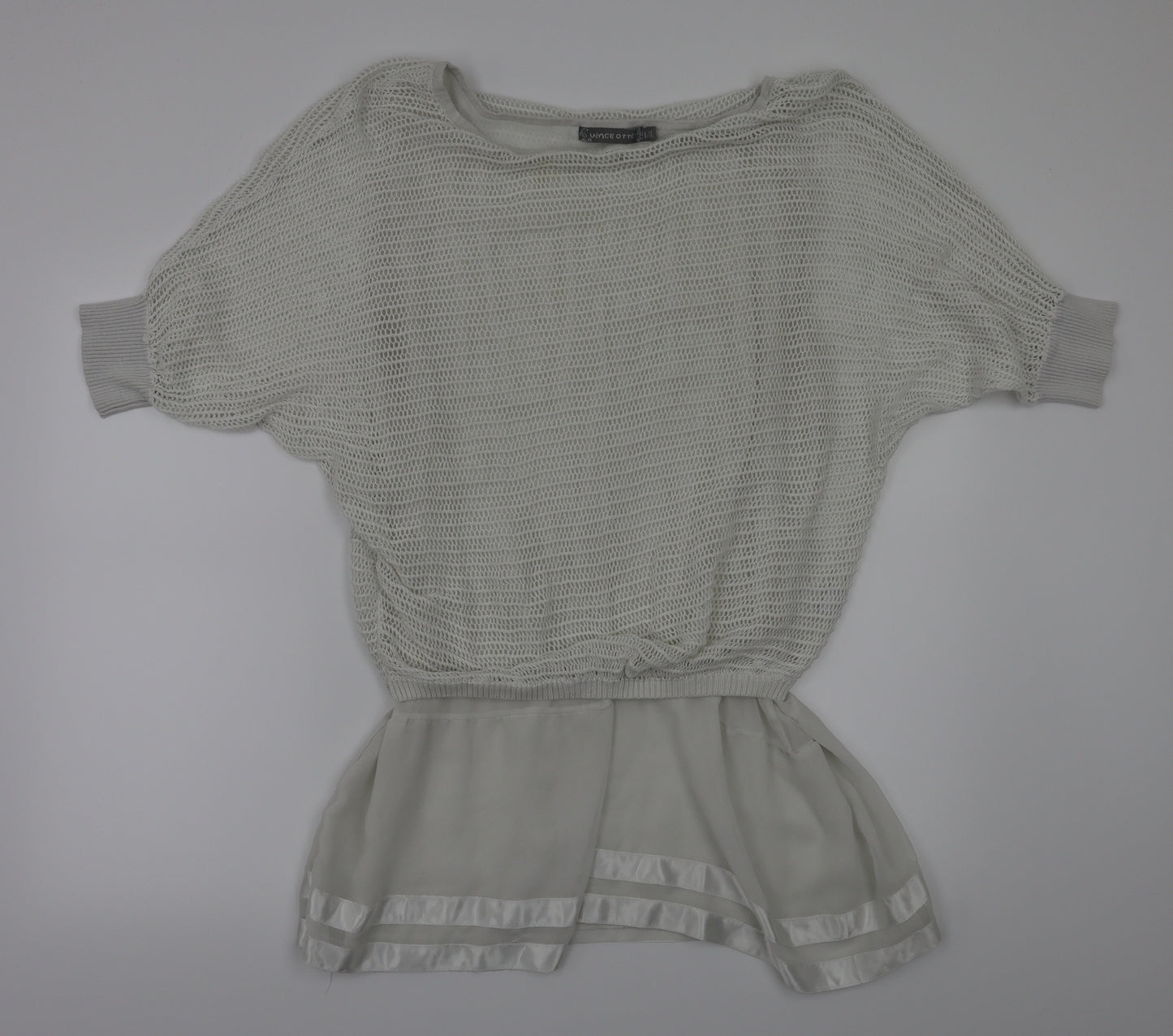 uince otto  Womens White   Basic T-Shirt Size L