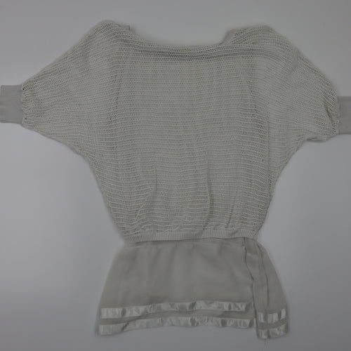 uince otto  Womens White   Basic T-Shirt Size L