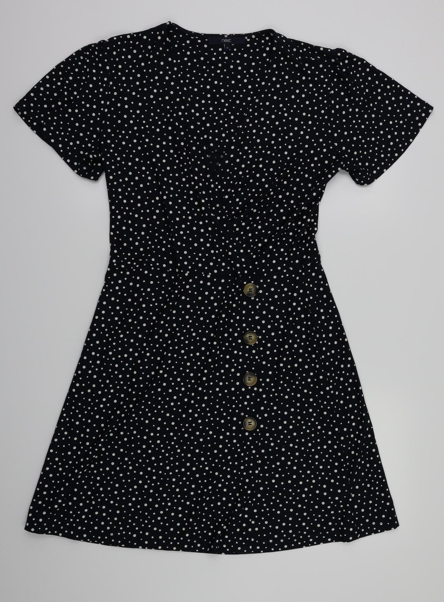 NEXT Womens Blue Polka Dot  Fit & Flare  Size 12