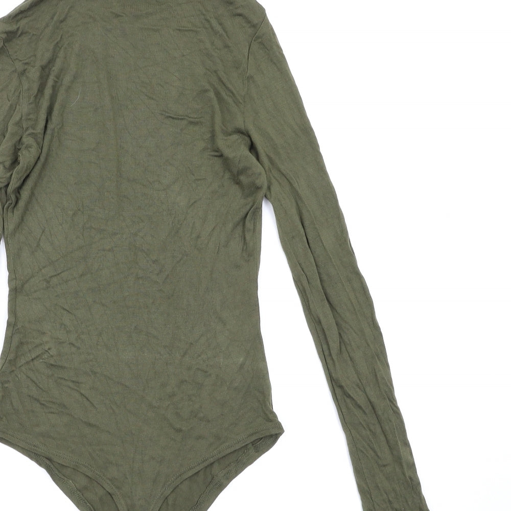 Lounge Club Womens Green   Bodysuit One-Piece Size 8