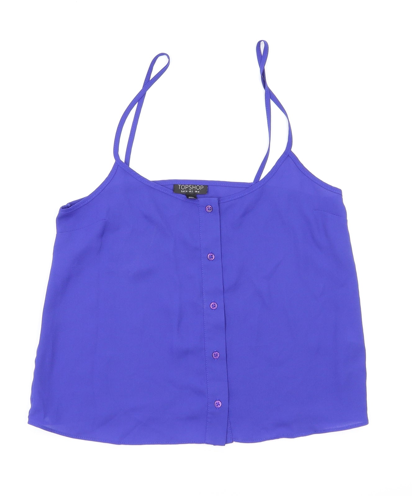 Topshop  Womens Blue   Basic T-Shirt Size 6