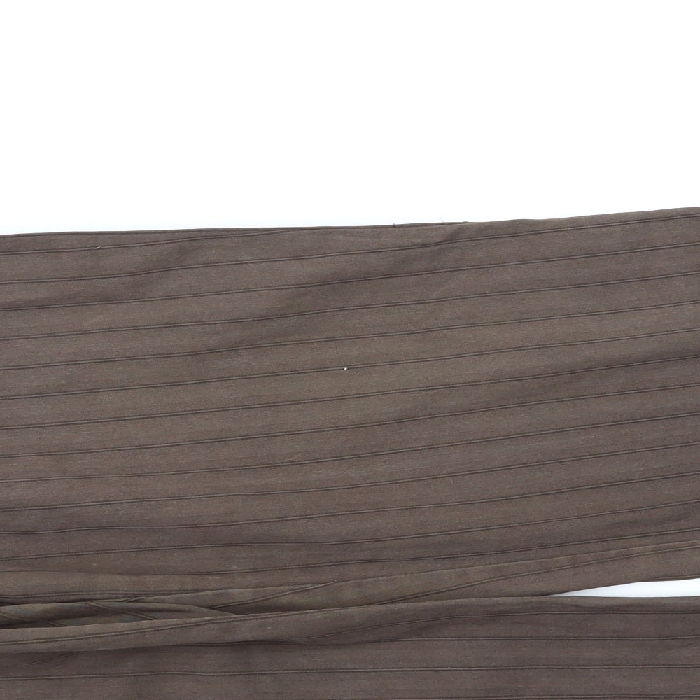 NEXT Womens Brown Striped  Trousers  Size 16 L29 in