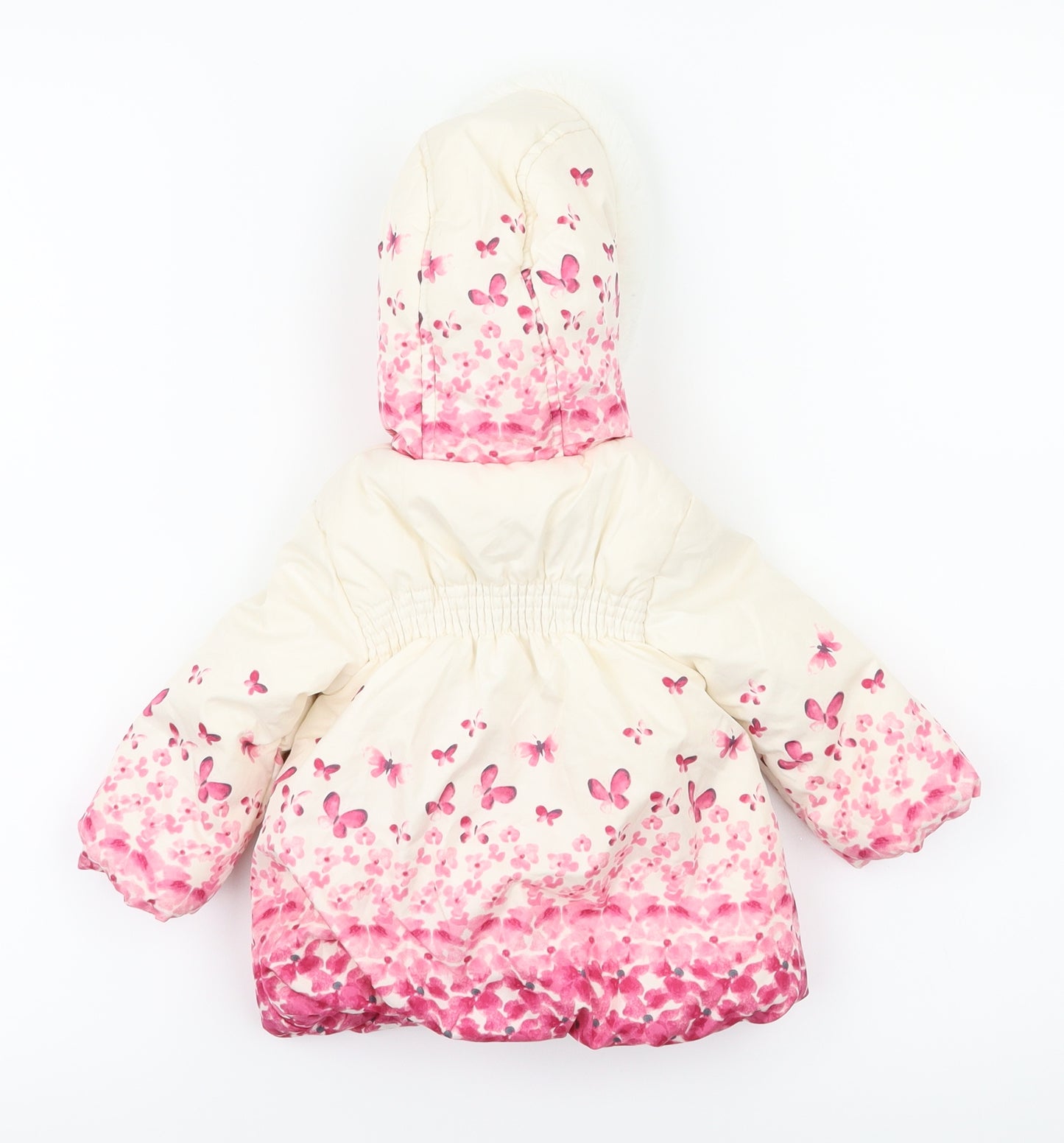 George Girls Pink Floral  Basic Coat Coat Size 3-6 Months