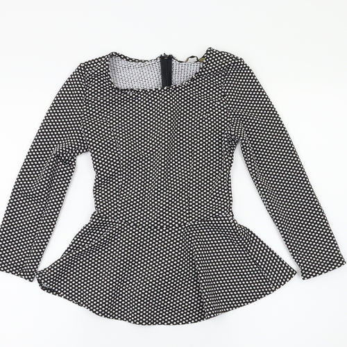 classic tricot  Womens Black Polka Dot  Basic T-Shirt Size M