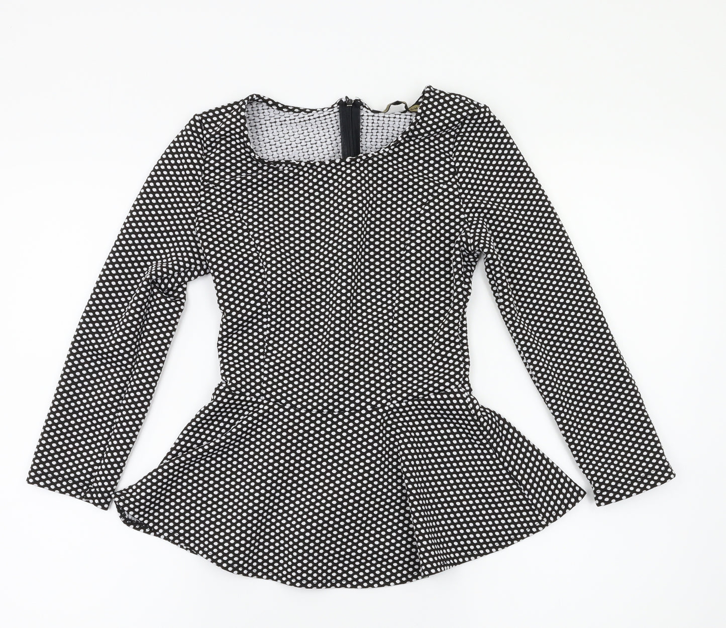 classic tricot  Womens Black Polka Dot  Basic T-Shirt Size M