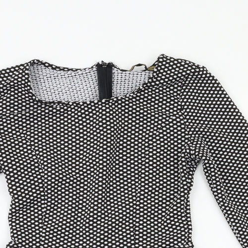 classic tricot  Womens Black Polka Dot  Basic T-Shirt Size M