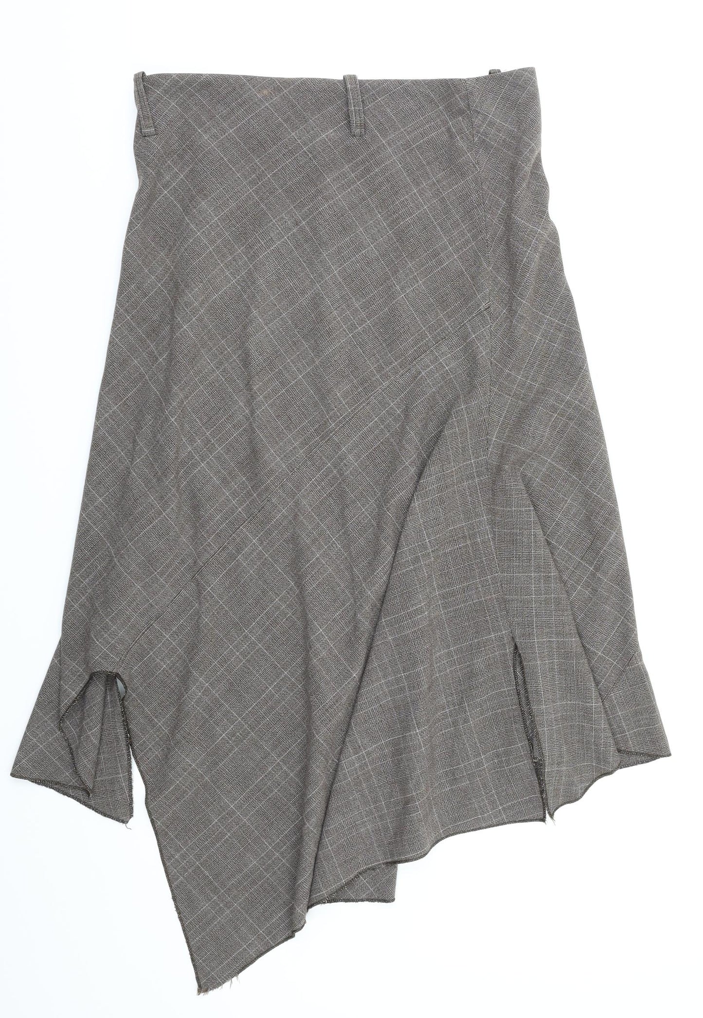 Preworn Womens Brown Check  Flare Skirt Size 32