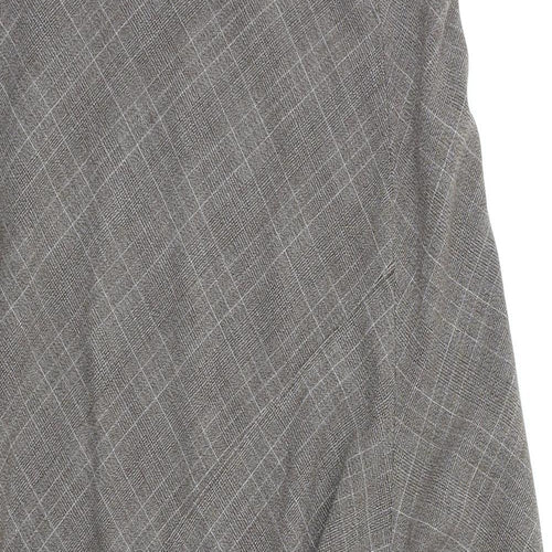 Preworn Womens Brown Check  Flare Skirt Size 32