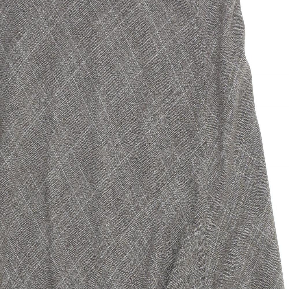 Preworn Womens Brown Check  Flare Skirt Size 32