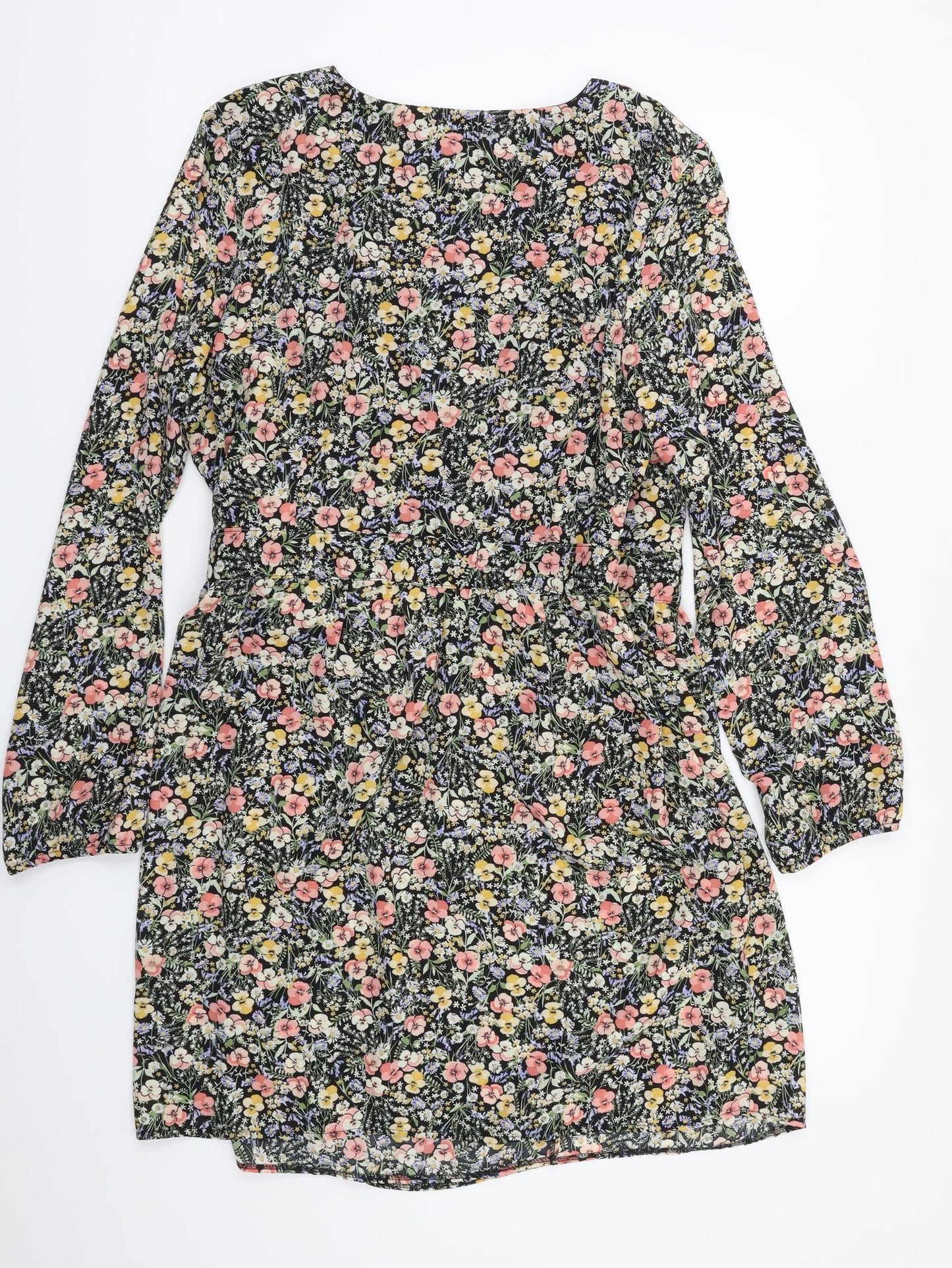 George  Womens Black Floral  Fit & Flare  Size 16