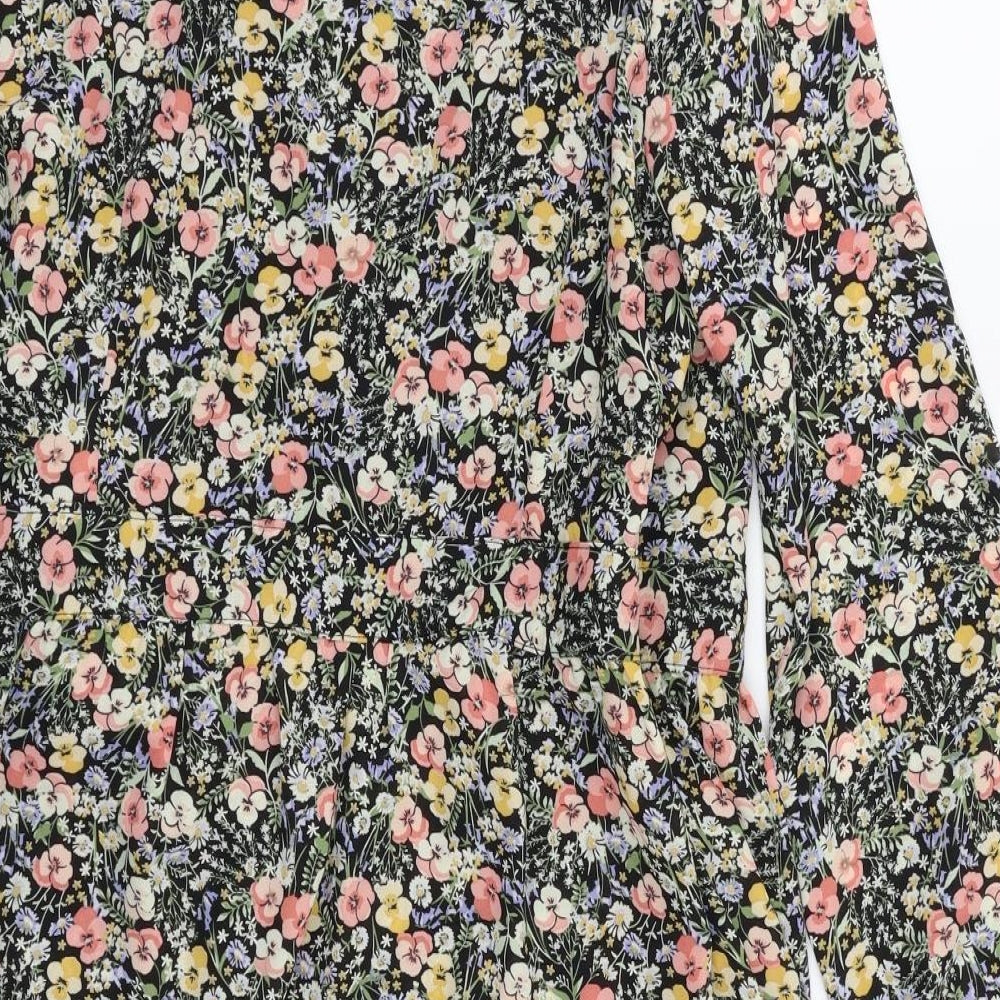 George  Womens Black Floral  Fit & Flare  Size 16