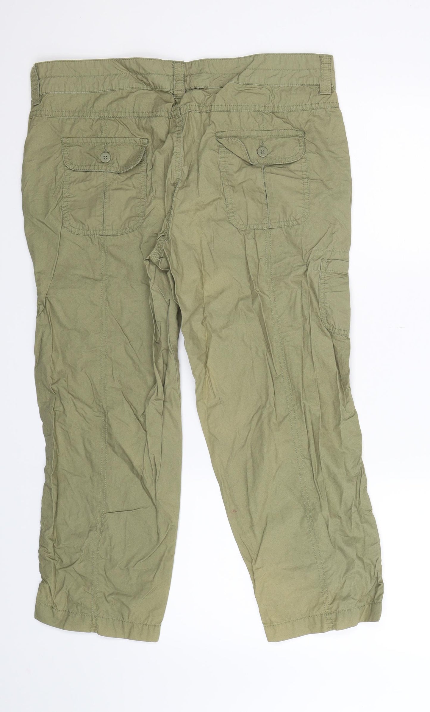 TU Womens Green   Chino Trousers Size 12 L24 in
