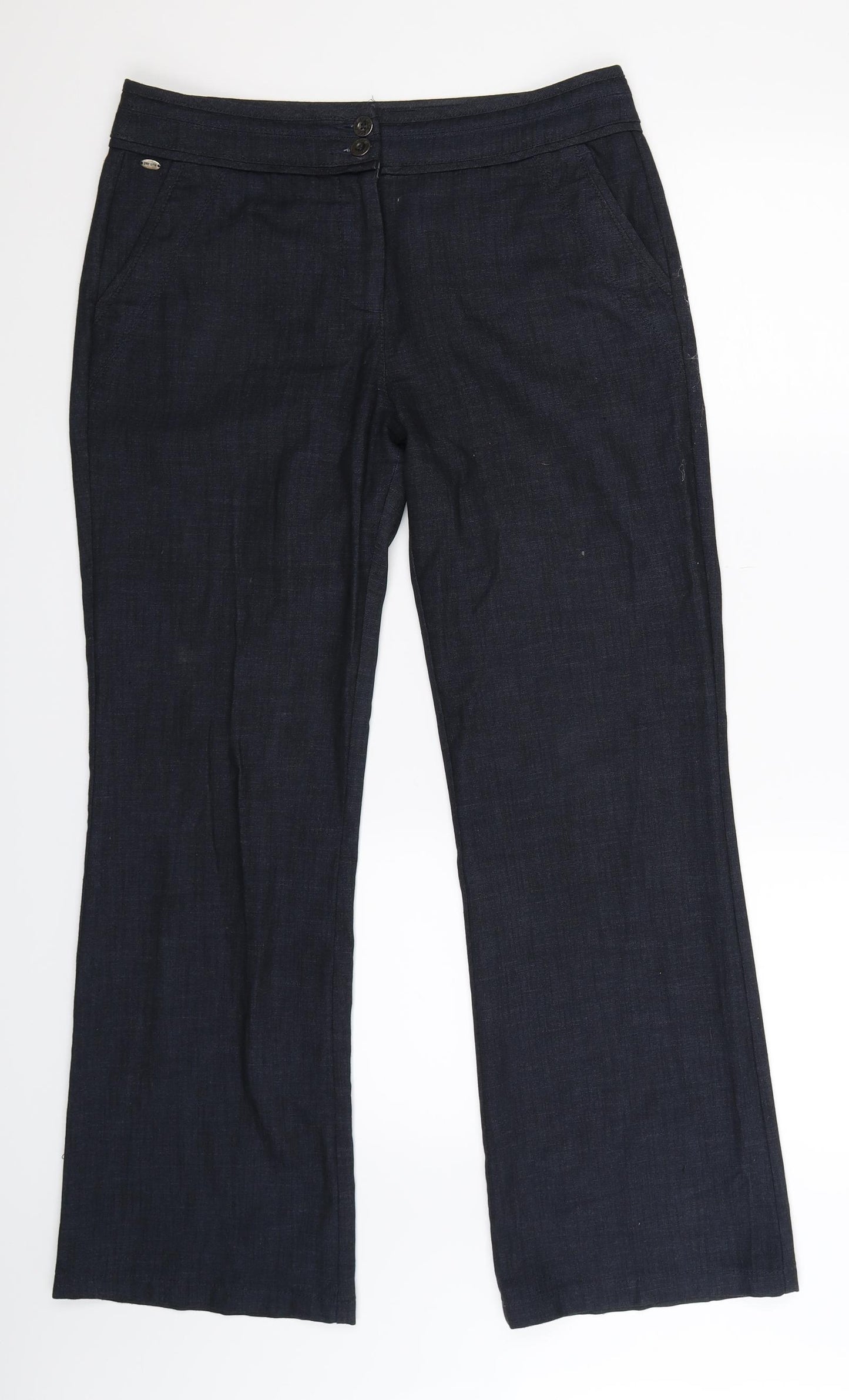 Per Una Womens Blue   Trousers  Size 12 L29 in
