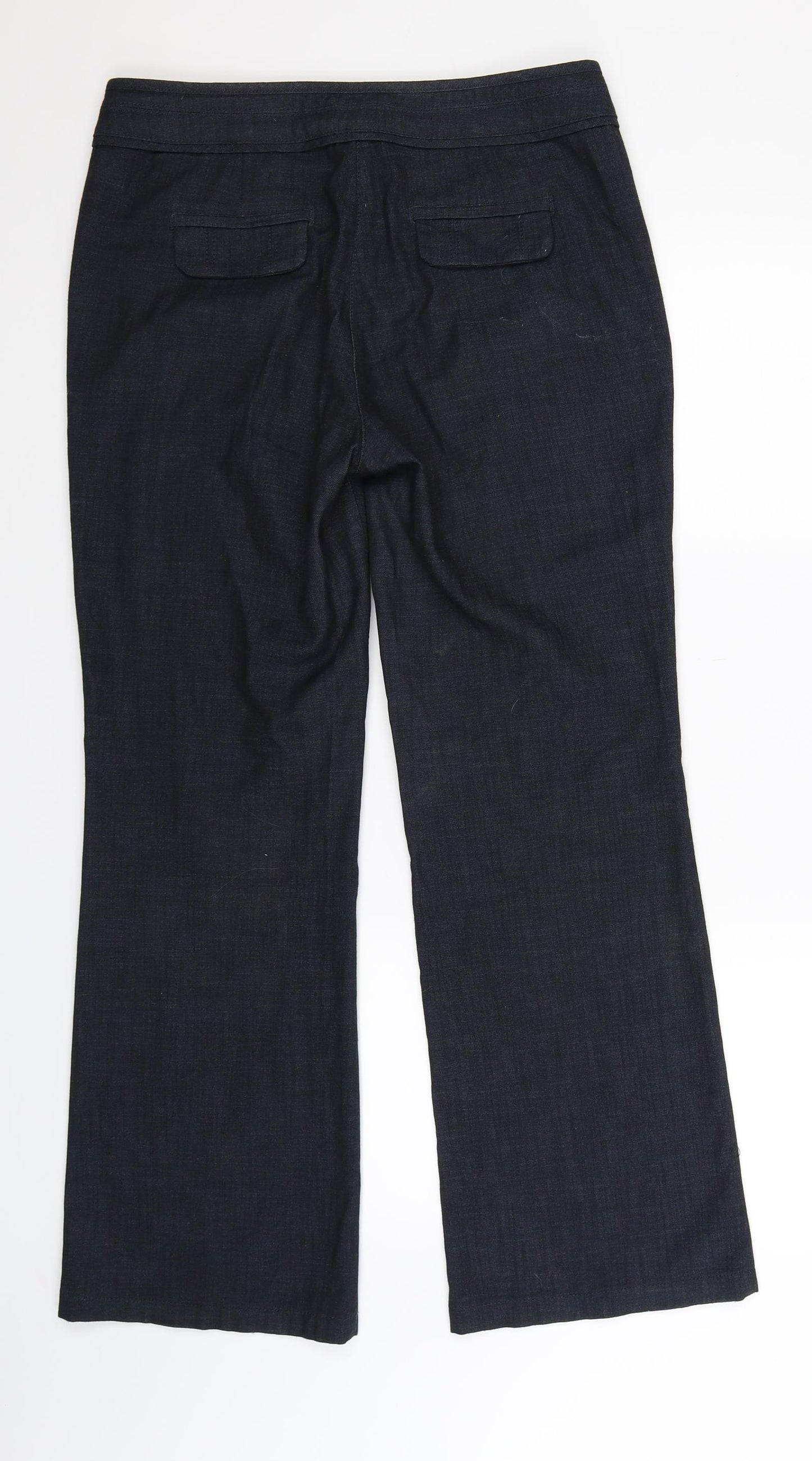 Per Una Womens Blue   Trousers  Size 12 L29 in