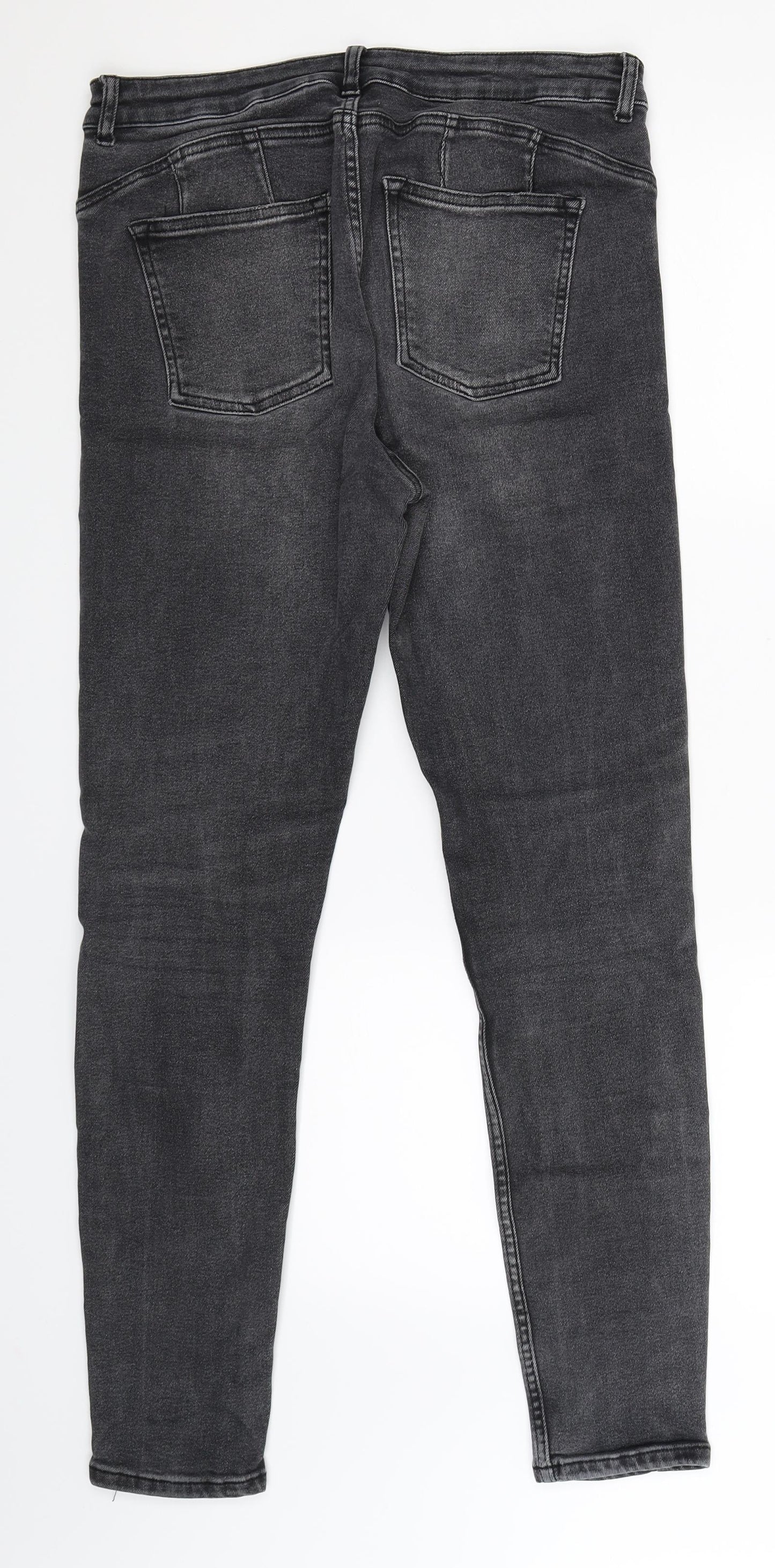 NEXT Womens Grey  Denim Skinny Jeans Size 14 L28 in