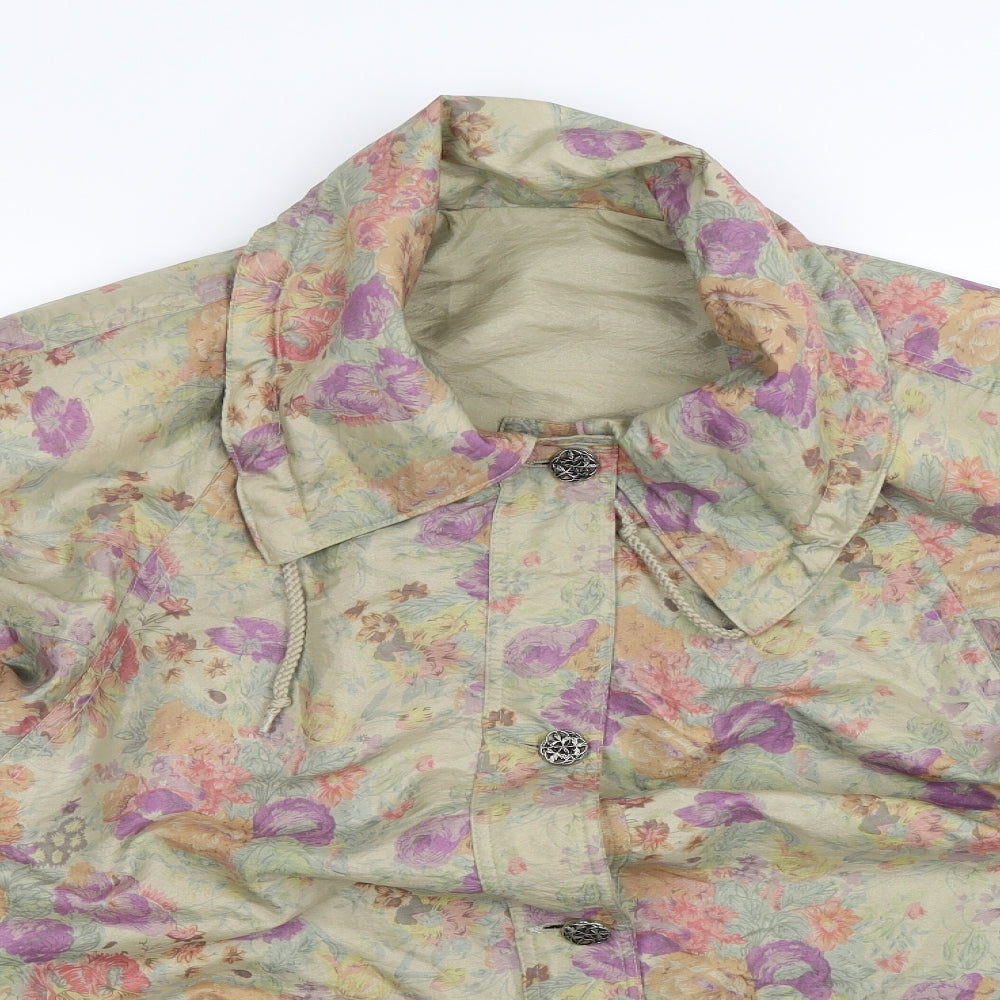 Preworn Womens Beige Floral  Jacket  Size XL