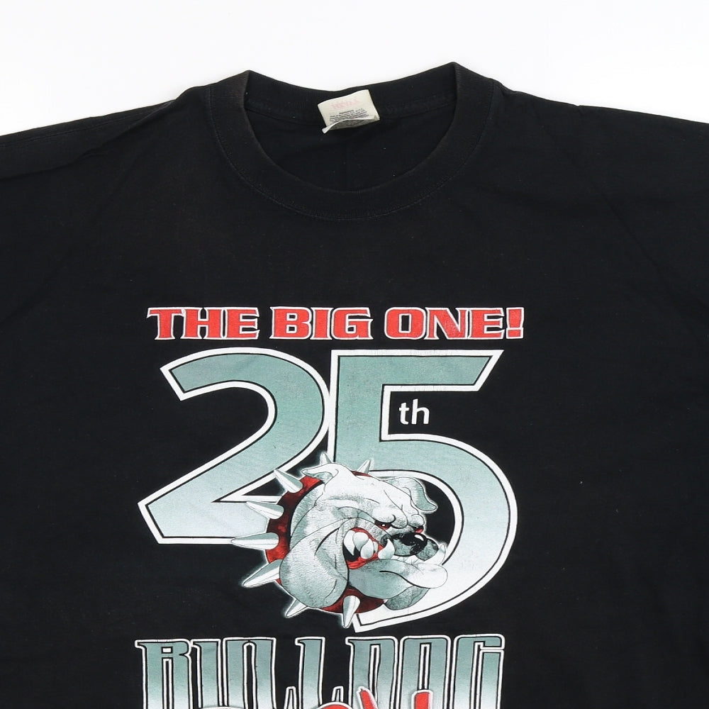 Fruit of the Loom Mens Black    T-Shirt Size 2XL