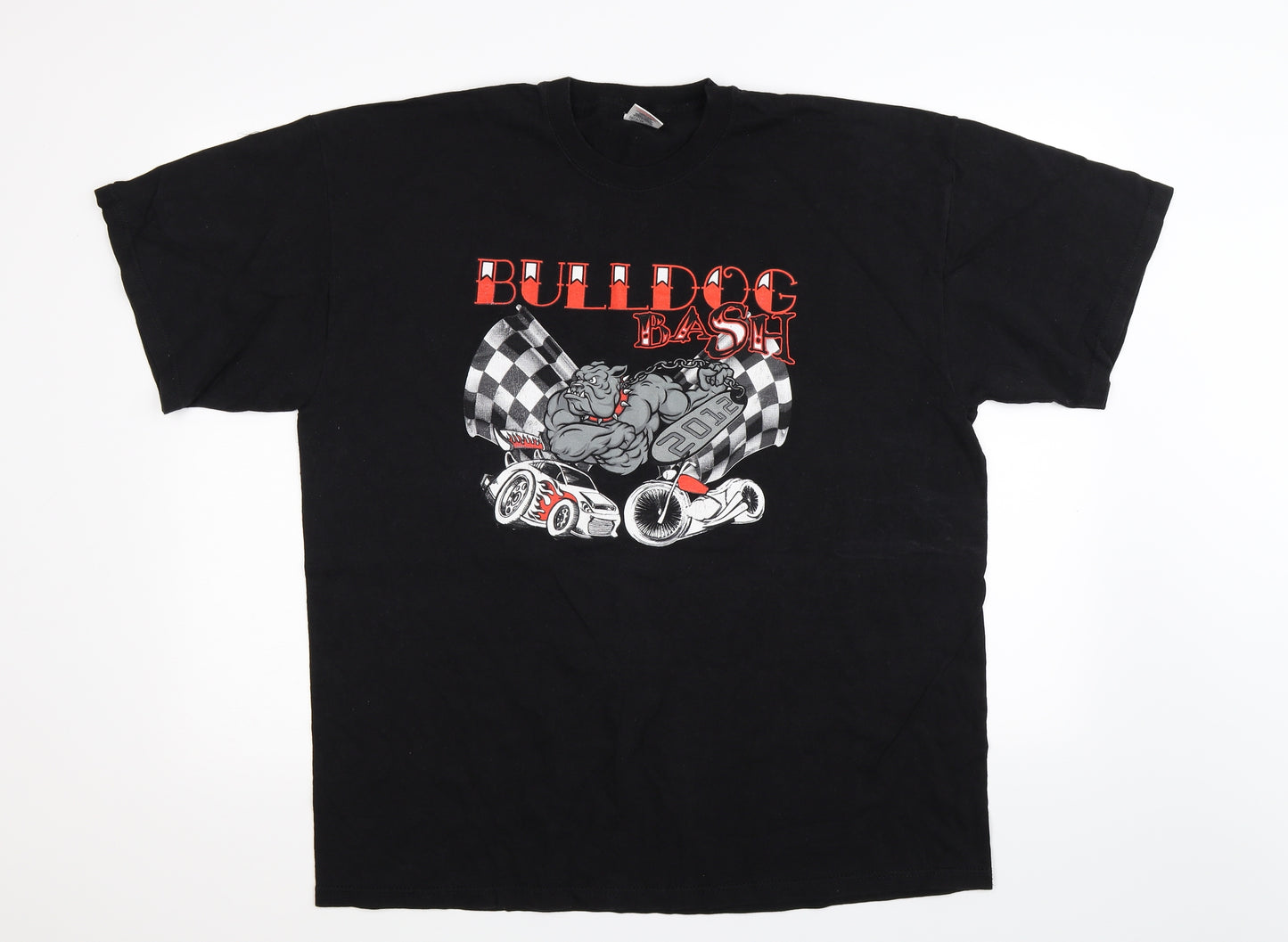 Fruit of the Loom Mens Black    T-Shirt Size 2XL