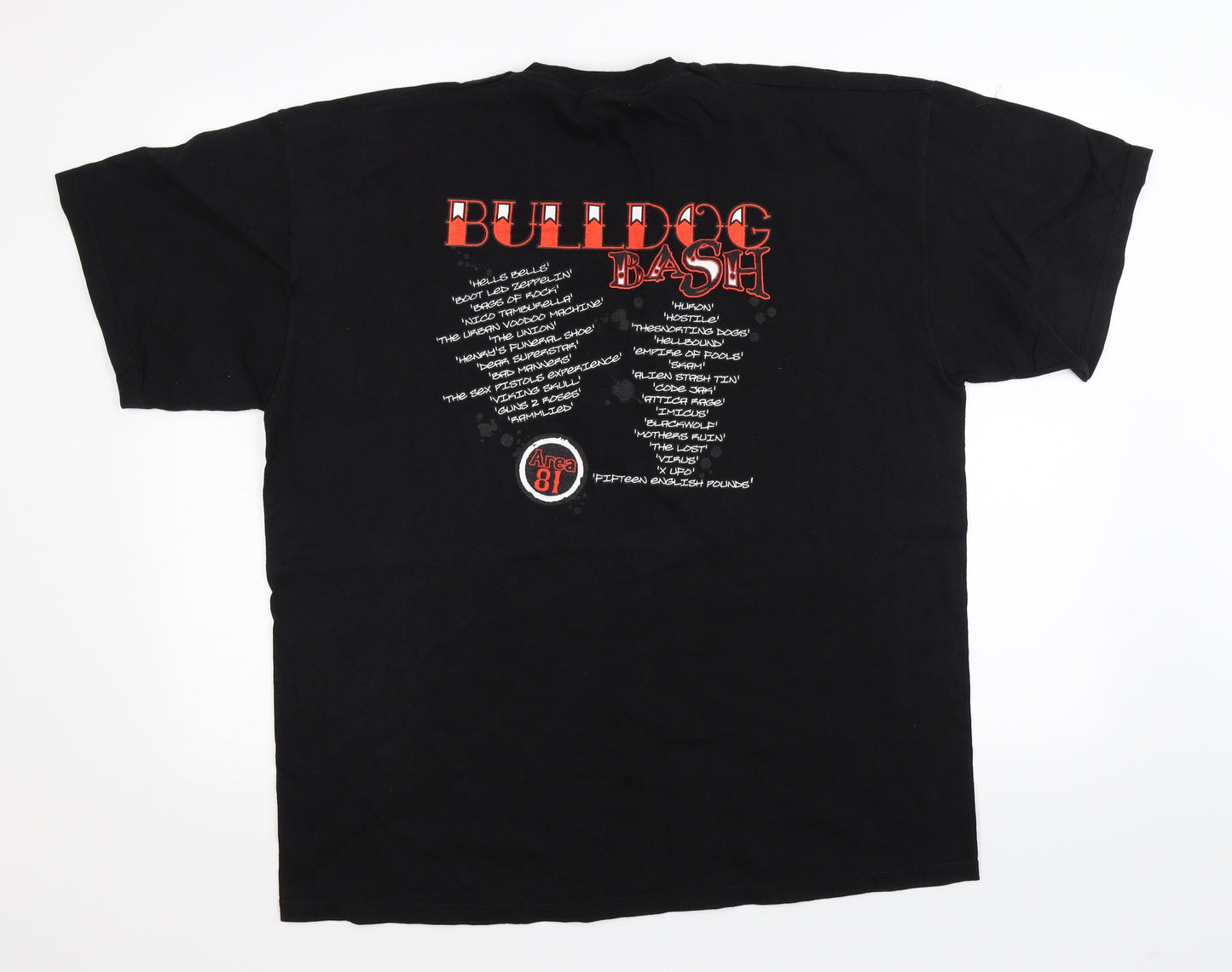 Fruit of the Loom Mens Black    T-Shirt Size 2XL