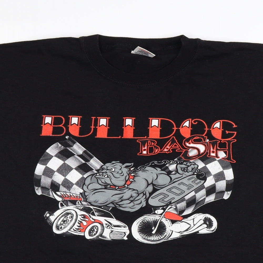Fruit of the Loom Mens Black    T-Shirt Size 2XL