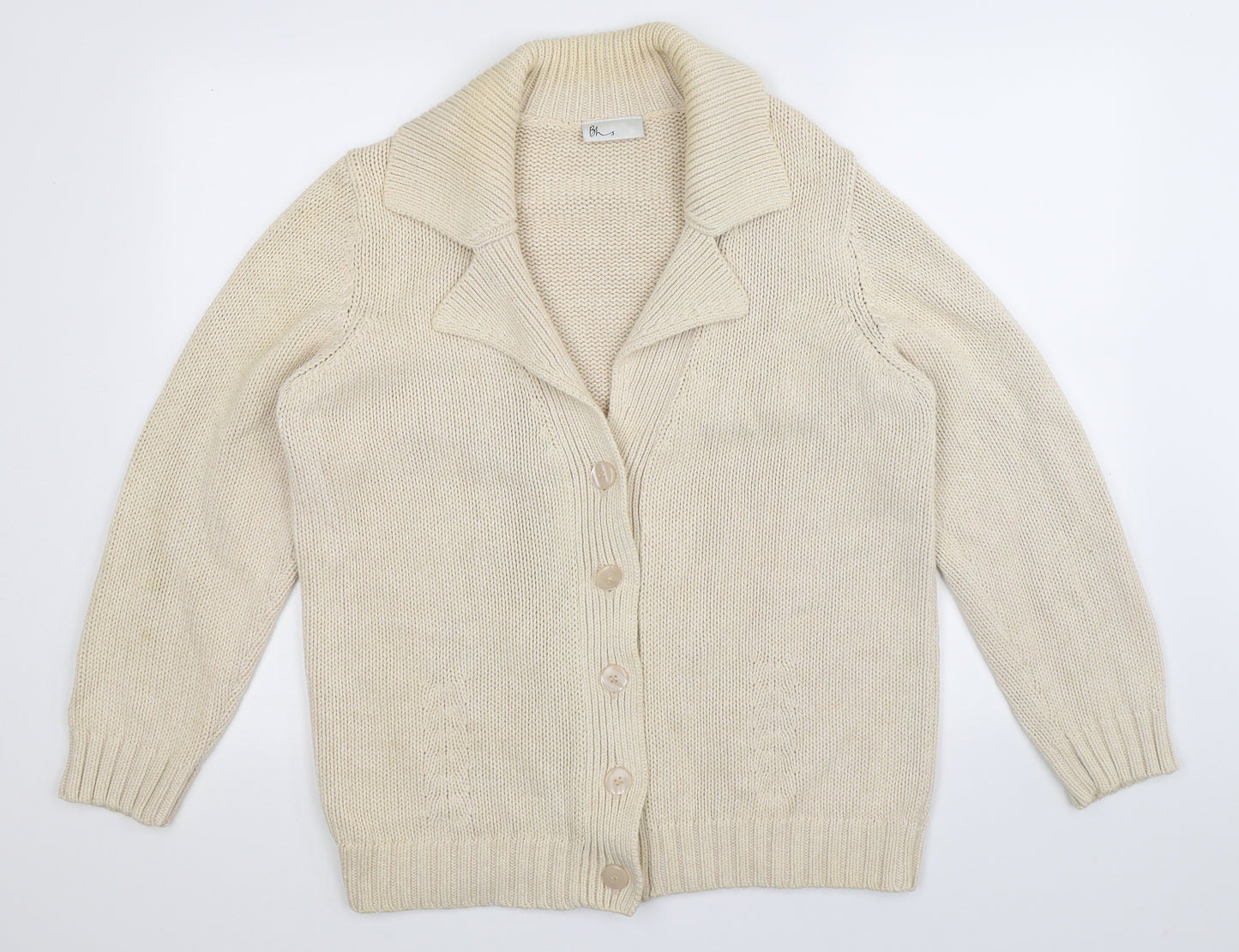 BHS Womens White  Knit Cardigan Jumper Size 20