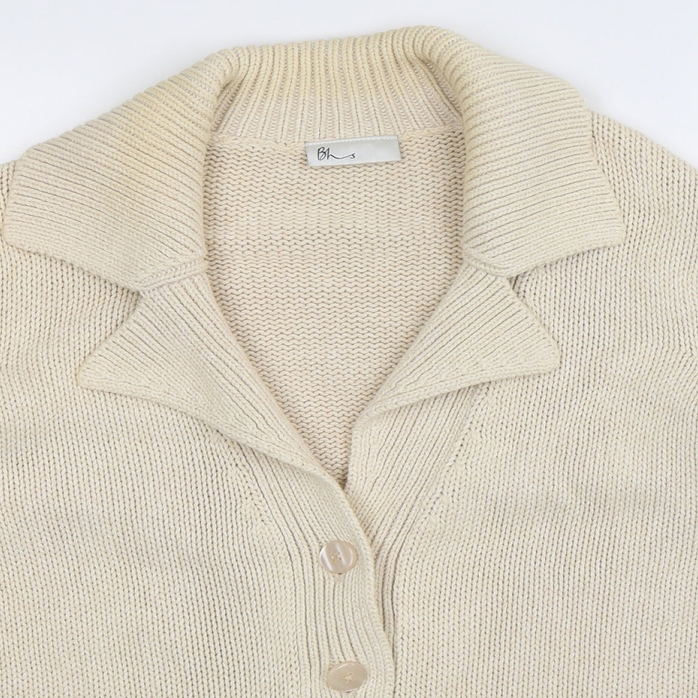 BHS Womens White  Knit Cardigan Jumper Size 20