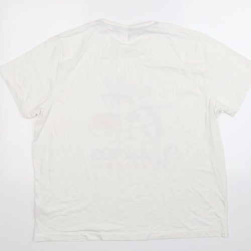 Easy Mens White    T-Shirt Size 2XL