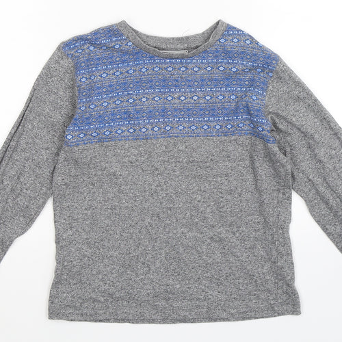 Matalan Boys Grey Geometric  Basic T-Shirt Size 6-7 Years