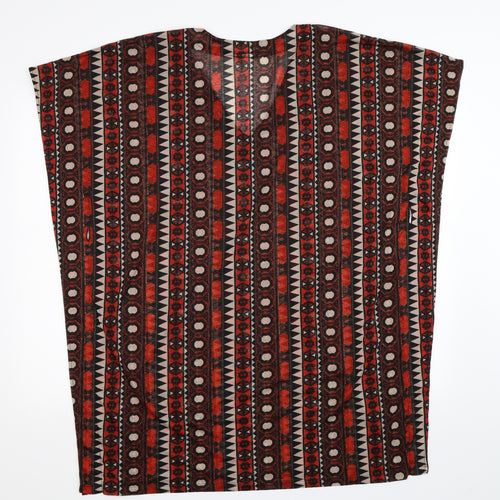 H&M Womens Multicoloured Geometric  Basic Blouse Size L  - Oversized