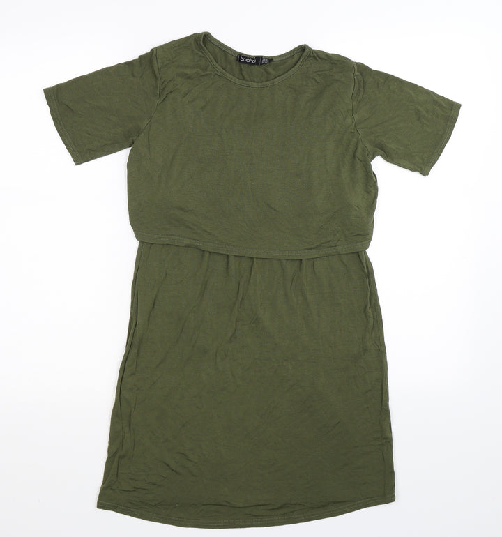 Boohoo Womens Green Mini Size 8
