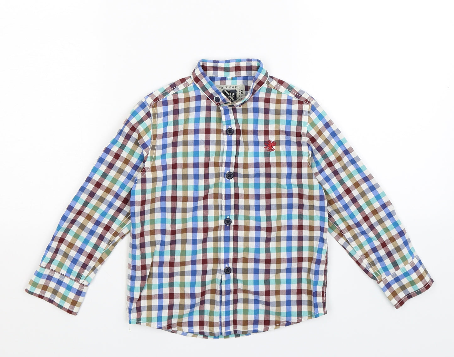 NEXT Boys Multicoloured Check  Basic Button-Up Size 4 Years