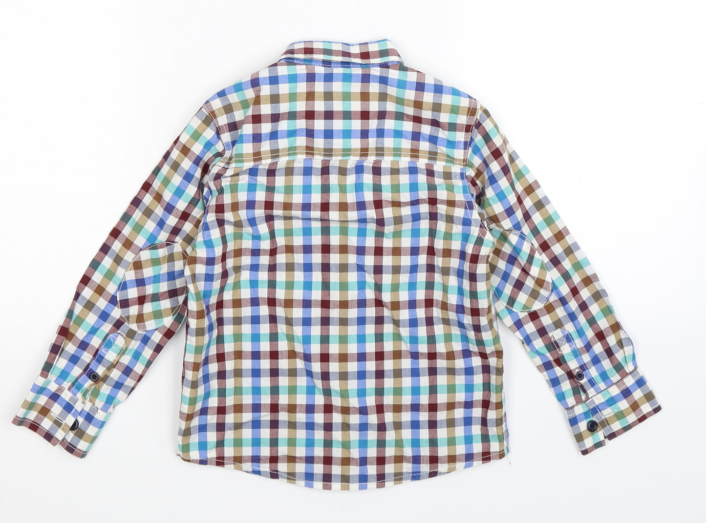 NEXT Boys Multicoloured Check  Basic Button-Up Size 4 Years