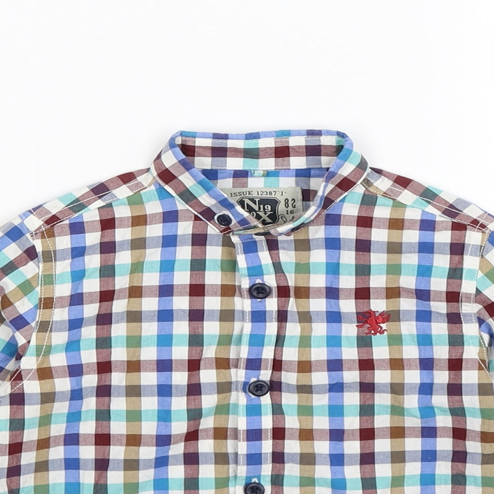 NEXT Boys Multicoloured Check  Basic Button-Up Size 4 Years