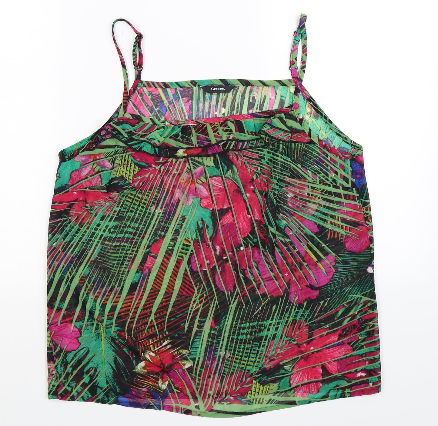 George Womens Multicoloured Floral  Basic Tank Size 12