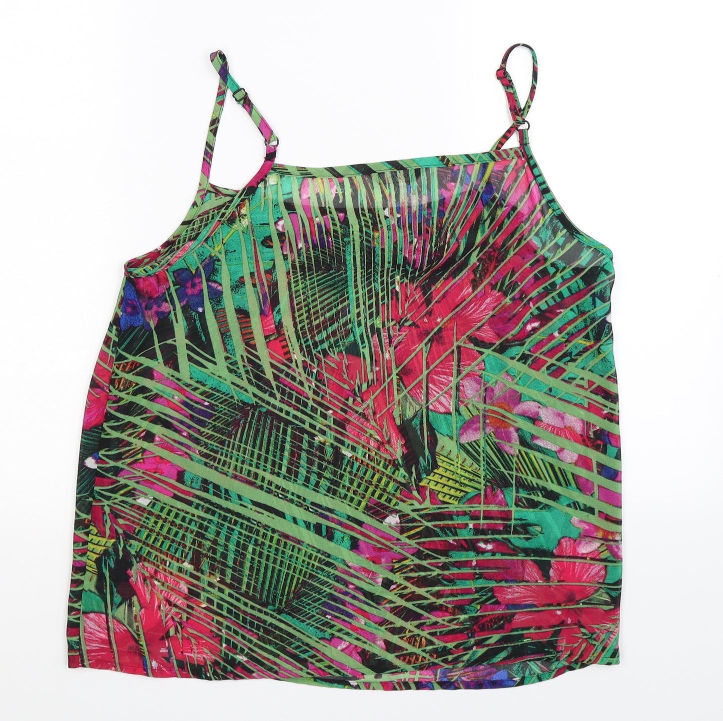 George Womens Multicoloured Floral  Basic Tank Size 12