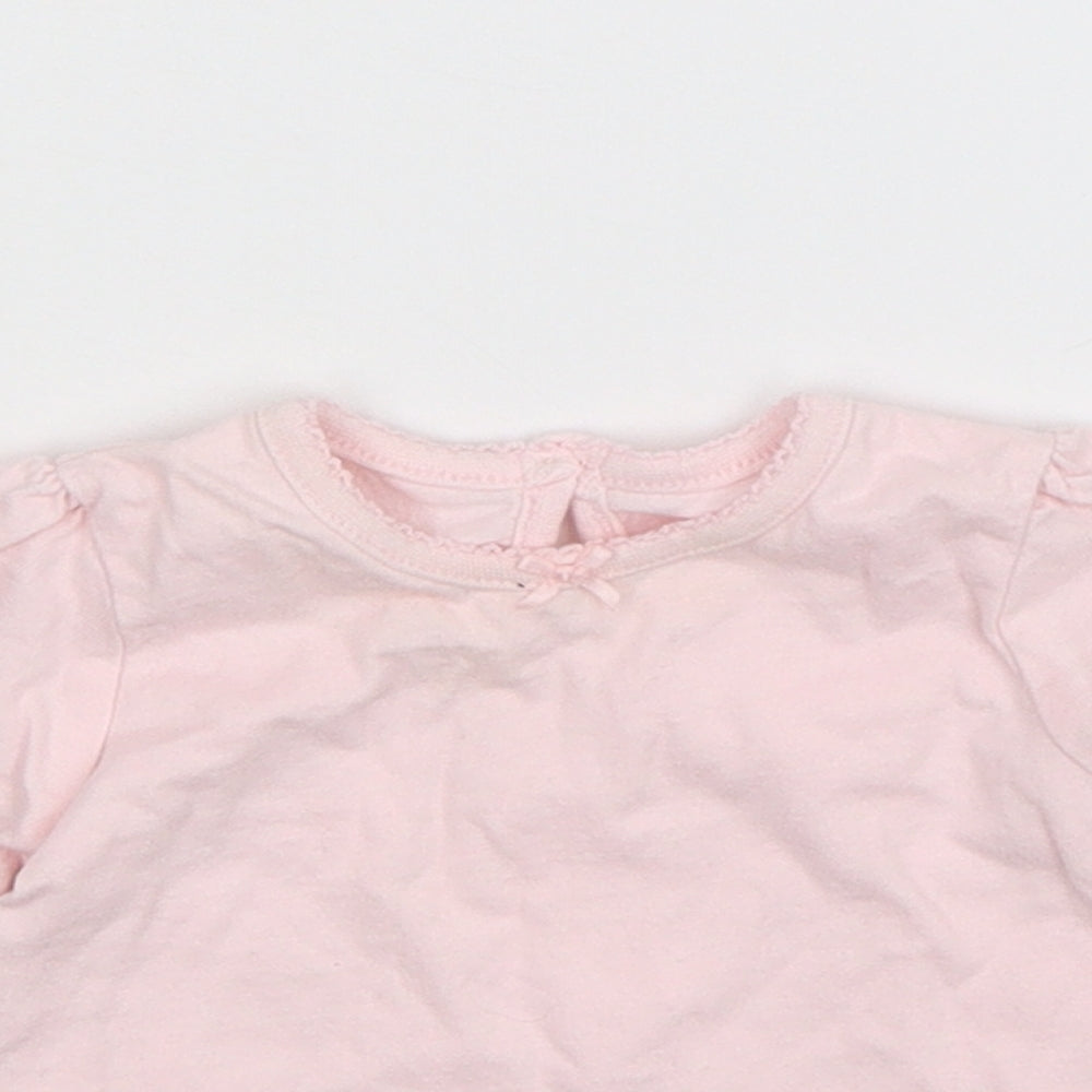 George Girls Pink   Basic T-Shirt Size 0-3 Months