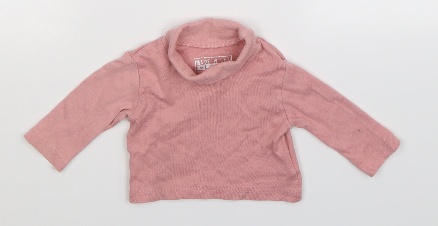 Primark Girls Pink   Cropped T-Shirt Size 0-3 Months